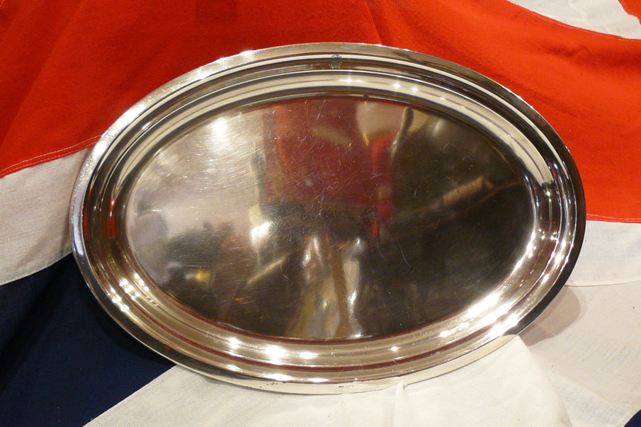 A Most Rare Original, Nazi Deutsche Zeppelin-Reederei Serving Platter From the Graf Zeppelin