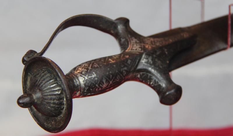 Superb Antique Indian Tulwar 17th to 18th Century Silver Decor Hilted Sword With Hybrid Wootz Damascus Shamshir Blade. It Has Just Returned From Expert Museum Grade Conservation, Polishing & Etching of The Blade To Reveal Its Stunning Pattern