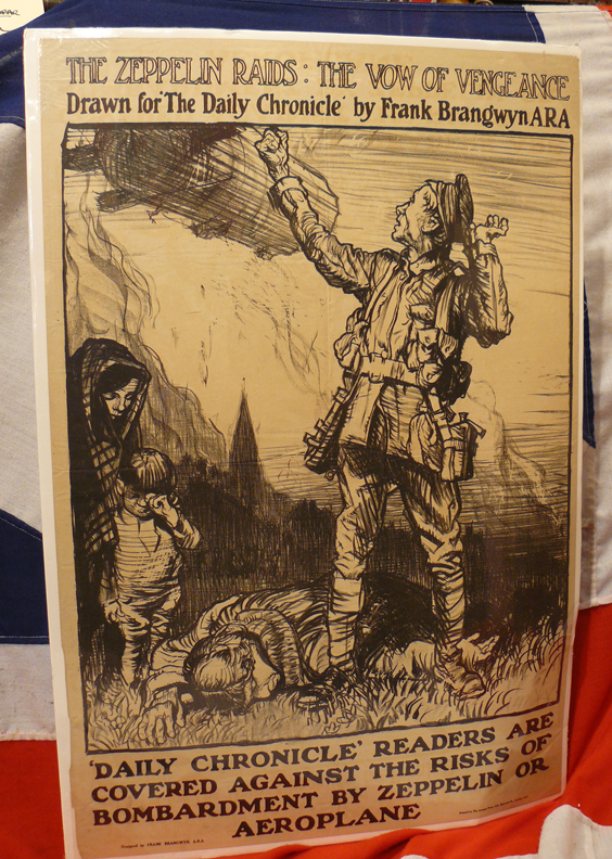 A Most Fine and Rare Original Frank Brangwyn WW1 Propaganda Poster
