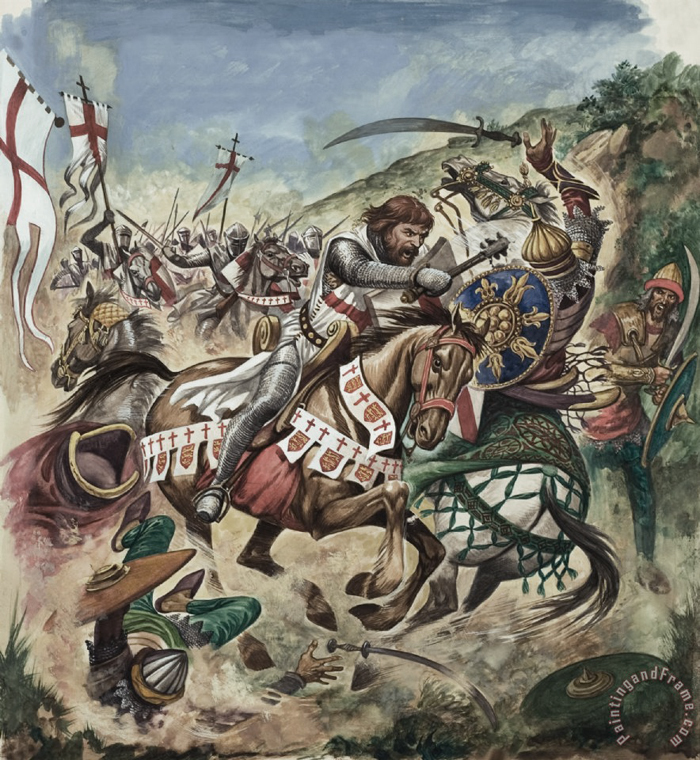 A Superb, Medieval & Most Rare, 12th-13th Century Crusader Knights Iron Flanged Battle Mace & Scorpion Flail Mace Head