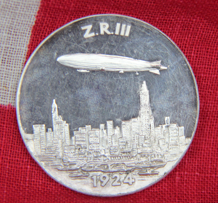 1924 Graf Zeppellin Z.R. III, The USS Los Angeles, Airship Medal, For The Flight of The Zeppelin, Previously Known As The LZ126, To America. A Most Rare Example