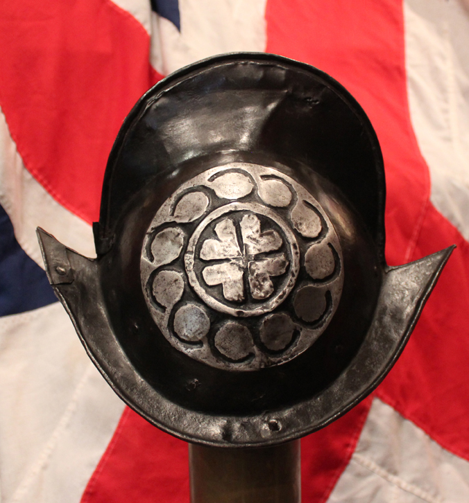 A Most Impressive Original 16th -17th Century Nuremberg 'Black and White' Comb Morion Helmet, The Very Same Form of Helmet As Was Made Famous by the Spanish Conquistador’s in Their Conquest of Central America