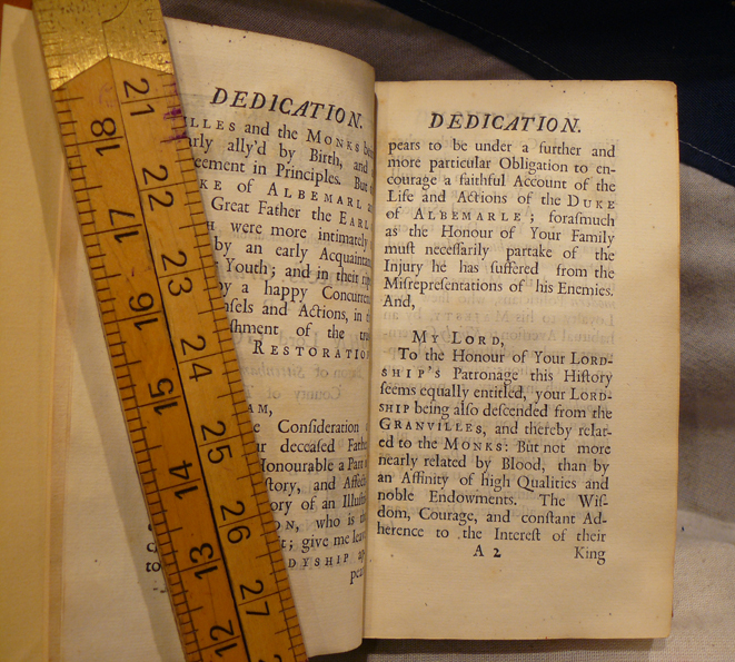 An Original English Civil War Period Portrait of General George Monk & General Monk's Early Leather Bound Biography