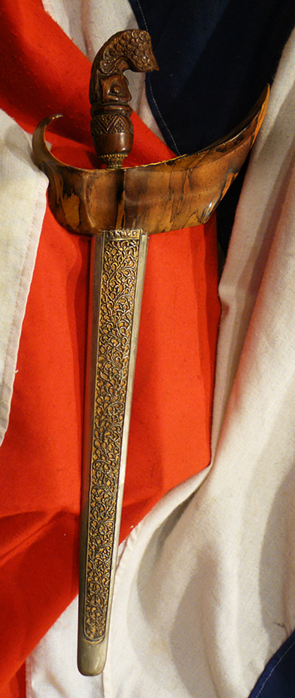 A Fabulous Javanese Kris With Pure Gold Snake God Symbol Onlaid on to The Fabulous Pamor Serpentine Blade