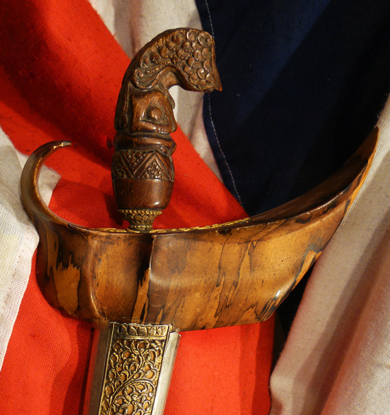 A Fabulous Javanese Kris With Pure Gold Snake God Symbol Onlaid on to The Fabulous Pamor Serpentine Blade