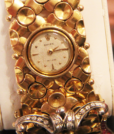 The Spectacular, Elizabeth Taylor, 'Million Dollar' Gold, Diamond And Ruby Rolex 'Mystery' Watch, With a Diamond & Ruby Bracelet. Described As, Probably, The Most Spectacular, Beautiful and Unique Rolex Watch in the World