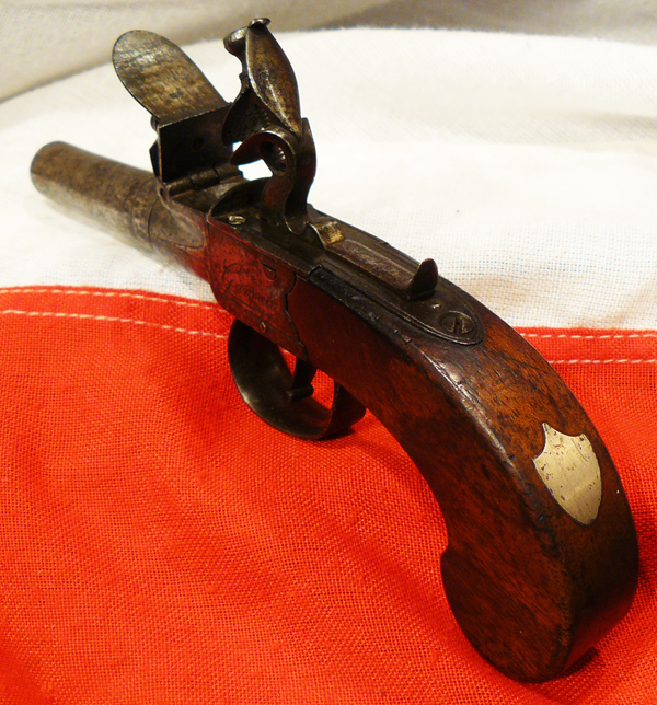 A Good English Box Lock Flintlock Pistol By Garratt of London