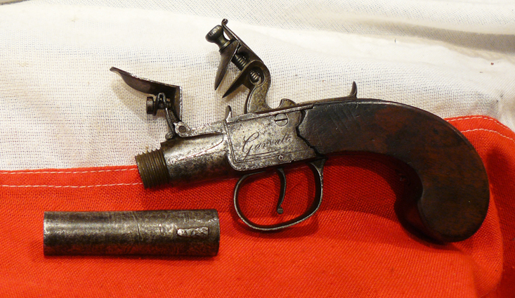 A Good English Box Lock Flintlock Pistol By Garratt of London