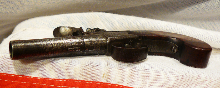 A Good English Box Lock Flintlock Pistol By Garratt of London