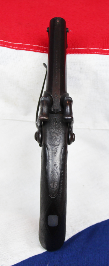 A Superb and Beautiful, Original Antique Victorian Over and Under English Percussion Belt Pistol