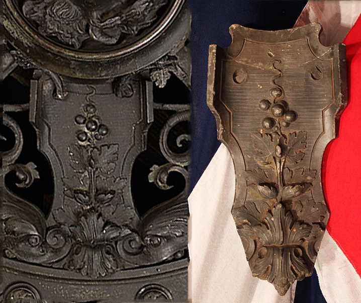 A Very Rare Collector’s Piece From One of the Most Significant National Hero State Events in the 19th Century. Original Part From The Duke of Wellington's Funeral Carriage. That Was, For The Greater Part , Constructed From Cannon Captured From Waterloo.