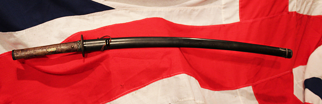 A Most Fine & Beautiful Koto Period Katana Signed Sukesada of Bizen Dated 1560. With Original & Exceptionally Rare Original Dutch Black-ship 1540’s Imported Leather Bound Tsuka. With Original Japanese Insect Pattern Embossing