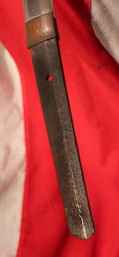 A Most Fine & Beautiful Koto Period Katana Signed Sukesada of Bizen Dated 1560. With Original & Exceptionally Rare Original Dutch Black-ship 1540’s Imported Leather Bound Tsuka. With Original Japanese Insect Pattern Embossing