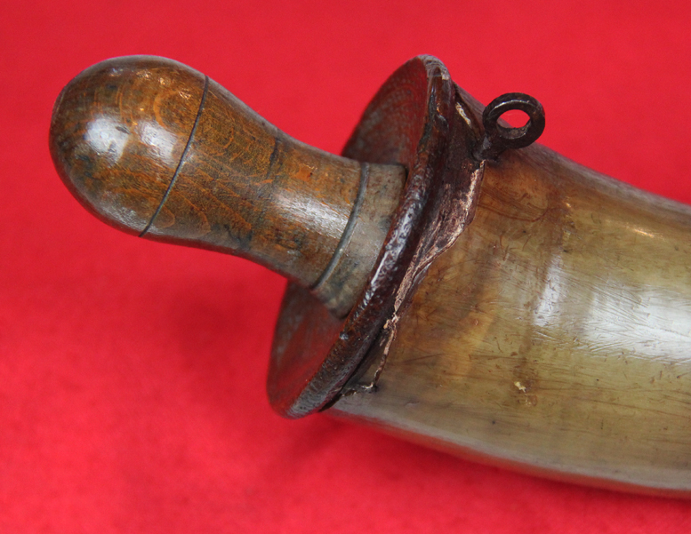 18th Century Royal Naval 100 Gunner Ship-Of-The-Line, Gunner's Cannon Priming Flask, Made and Used from the American Revolution, the Battle of Trafalgar and Beyond. Bearing a Royal Naval Ordnance Crown Stamp
