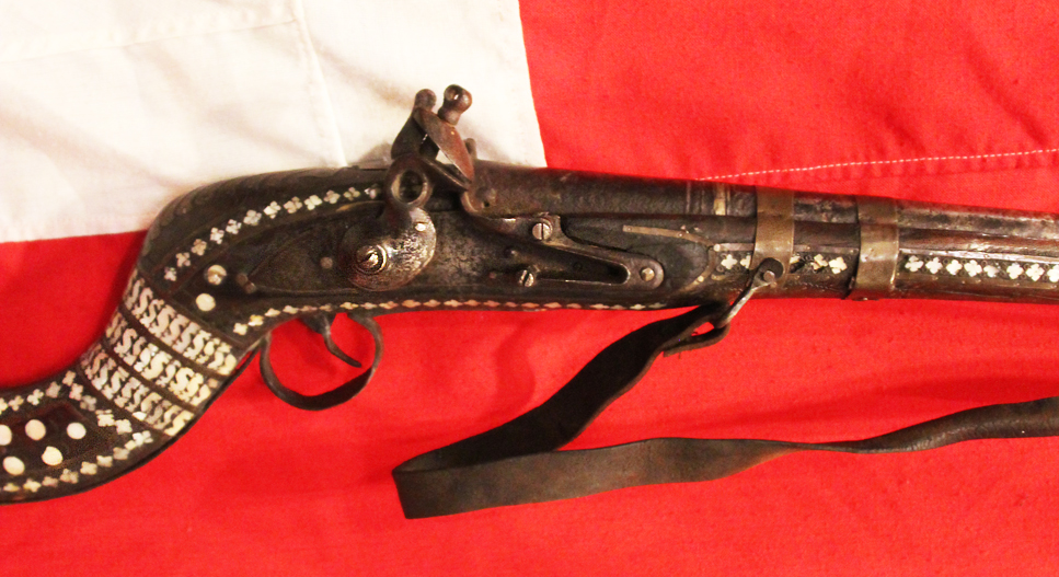 An 18th Century Highly Decorated North West Frontier Jazail, With The Iconic Recurved Butt Stock & Elaborate Inlaid Decor