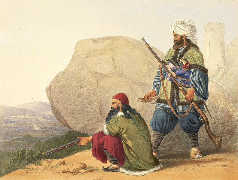 An 18th Century Highly Decorated North West Frontier Jazail, With The Iconic Recurved Butt Stock & Elaborate Inlaid Decor