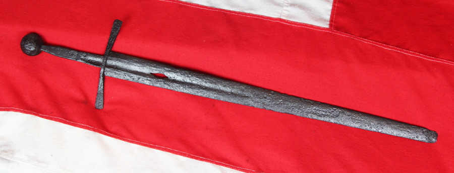 A Museum Quality Original & Ancient, Crusades Period, King Edward Ist Medieval Knights Sword, 13th century. Used During The Time of Edward Longshanks, William Wallace and Robert The Bruce, Used By Both English & Scottish Knights During That Historic Era