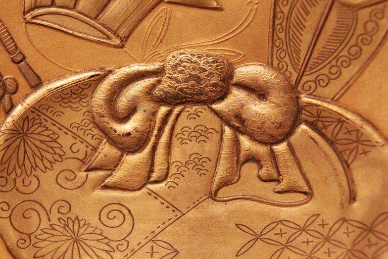 A Simply Fabulous Samurai's Loyalty, Ritual-Exchange, Wine Bowl, A Sakazuki of Hiramaki-e Pure Gold Lacquer. Signed Yoyusai (1772-1845)