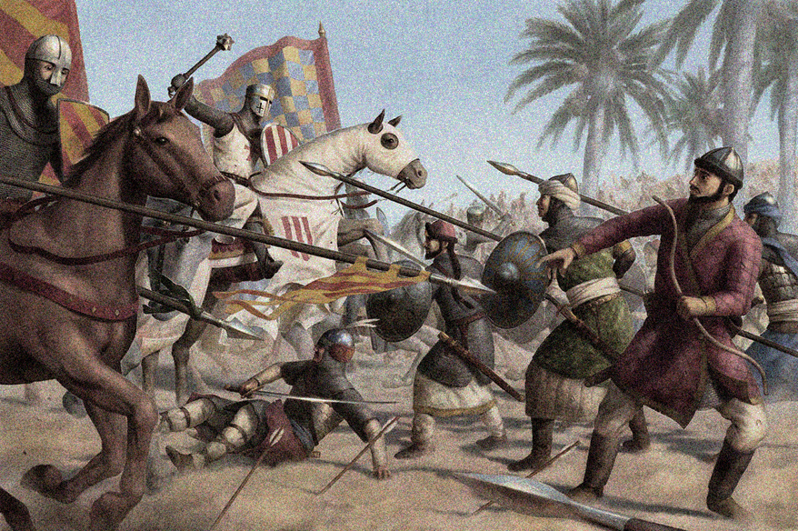 An Original Ancient Medieval 13th Century, Knight's, Iron Battle Mace & Scorpion Flail MaceHead