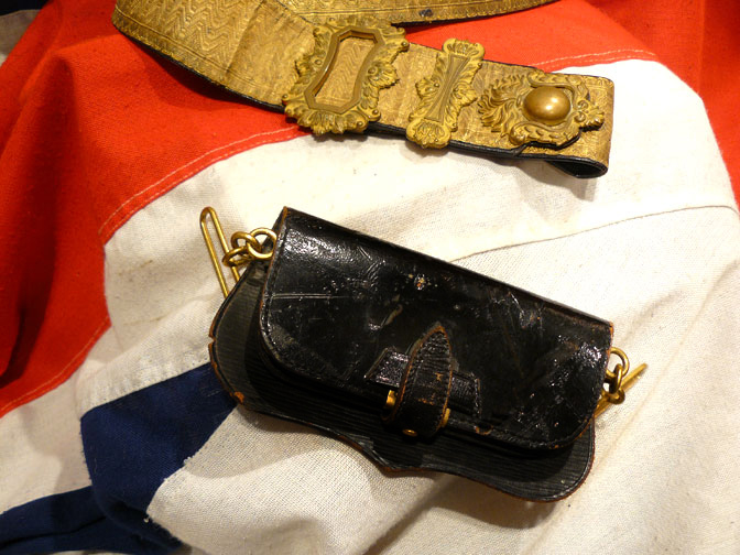 An Original, Antique, Edwardian Royal Artillery Undress Pouch and Bullion Dress Cross Belt