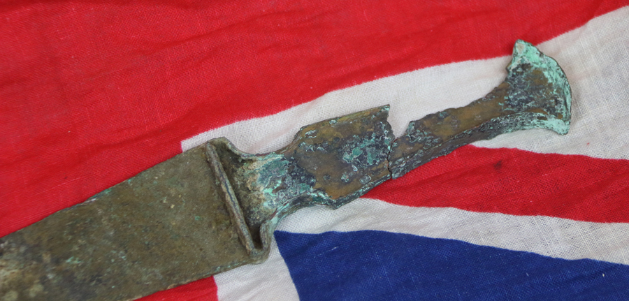 A Superb Excavated & Fragmented Bronze Age Sword 3200+ Years Old. Seige of Troy Period