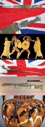 A Superb Excavated & Fragmented Bronze Age Sword 3200+ Years Old. Seige of Troy Period