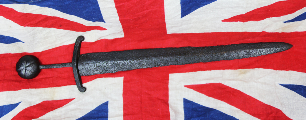 A Fabulous, Original, Museum Piece, A Medieval Knight's 13th to 15th Century Long Dagger From the Time of the Plantagenet & Lancastrian Kings, From Henry IIIrd, Edwards I/II/III, Richard IInd to King Henry IVth, & King Henry Vth's Battle of Agincourt