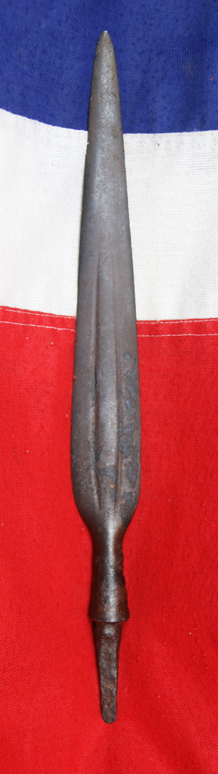 A Superb, Original, 15th Century Tanged Lance Head From the Battle Of Agincourt of 1415 . Acquired in the 1820's at a ‘Grand Tour’ Battle Site