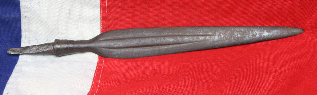 A Superb, Original, 15th Century Tanged Lance Head From the Battle Of Agincourt of 1415 . Acquired in the 1820's at a ‘Grand Tour’ Battle Site