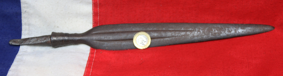 A Superb, Original, 15th Century Tanged Lance Head From the Battle Of Agincourt of 1415 . Acquired in the 1820's at a ‘Grand Tour’ Battle Site