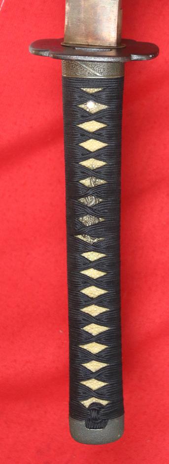 A Powerful Long & Formidable Samurai Antique Shinto Period Katana Signed Blade, of Shumada Kami Taira Yoshisuka, With an Incredible Yadome no Jutsu, Arrow Defensive Blocking Mark & Matsushiro Sinano School Koshirae