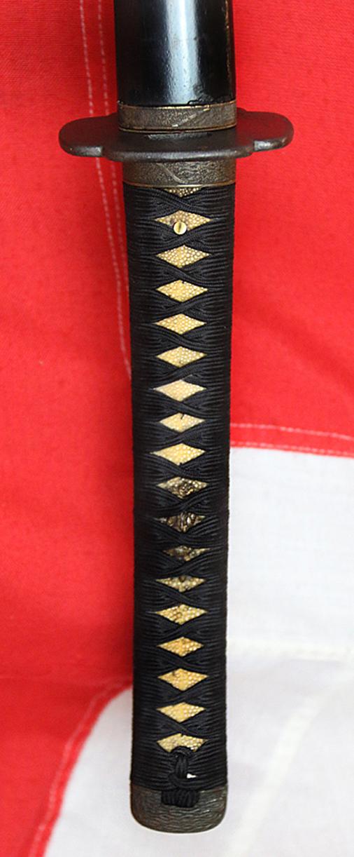 A Powerful Long & Formidable Samurai Antique Shinto Period Katana Signed Blade, of Shumada Kami Taira Yoshisuka, With an Incredible Yadome no Jutsu, Arrow Defensive Blocking Mark & Matsushiro Sinano School Koshirae