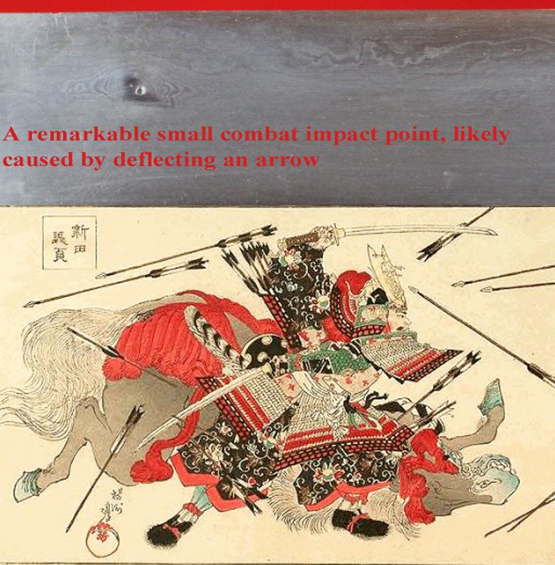 A Powerful Long & Formidable Samurai Antique Shinto Period Katana Signed Blade, of Shumada Kami Taira Yoshisuka, With an Incredible Yadome no Jutsu, Arrow Defensive Blocking Mark & Matsushiro Sinano School Koshirae