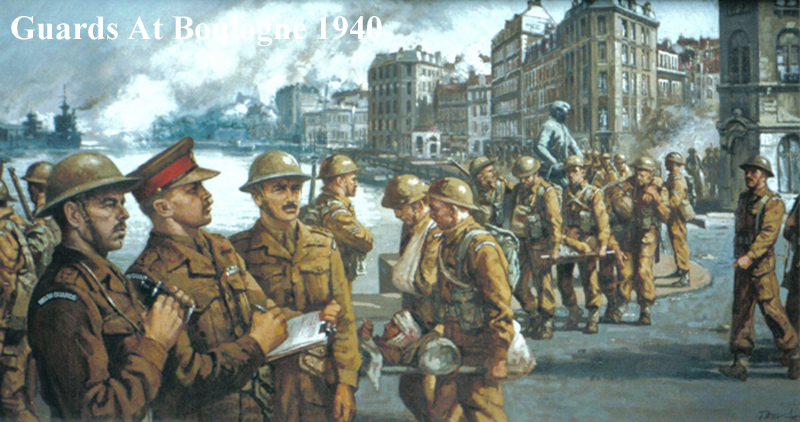 Simply Superb Hand Painted Portrait Miniature of a Winston Churchill’s ‘Harpoon Force’ Irish Guards Officer, 2nd Lieut. Gipps Romer, 2nd Batt. Irish Guards. The Heroic Rescuers of The Royal Dutch Family May 1940, And The Rear Guard Battle of Boulogne