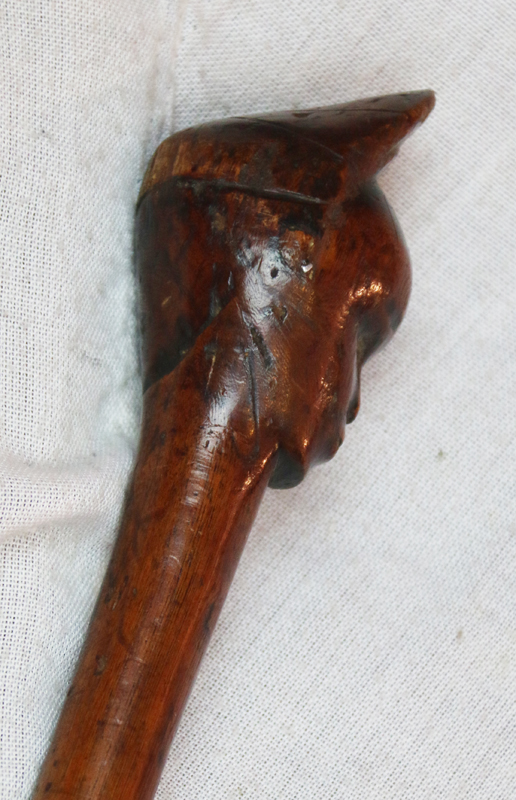Antique Zulu-Tsonga Prestige Staff Possibly Carved by a Carver Known as the 'Baboon Master'. With a Carved Female Head