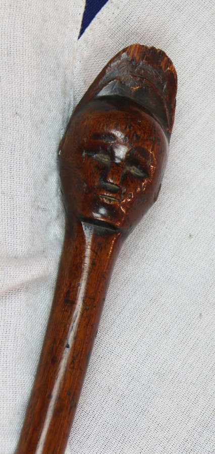 Antique Zulu-Tsonga Prestige Staff Possibly Carved by a Carver Known as the 'Baboon Master'. With a Carved Female Head