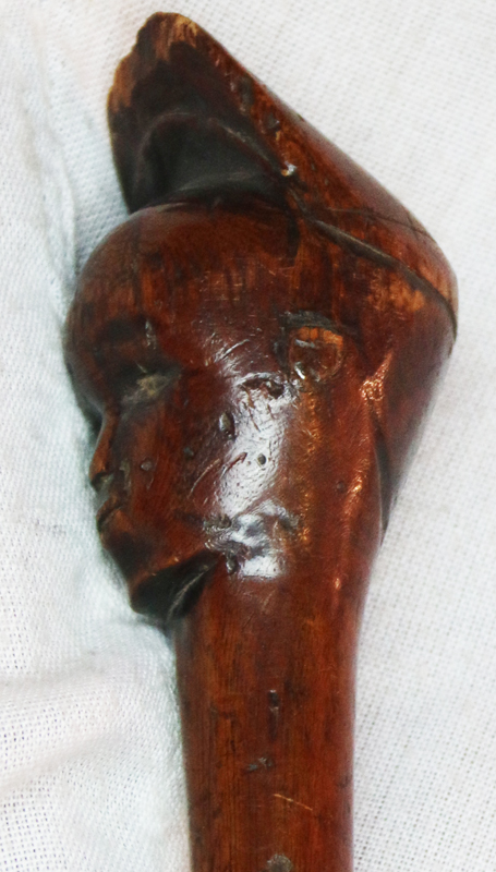 Antique Zulu-Tsonga Prestige Staff Possibly Carved by a Carver Known as the 'Baboon Master'. With a Carved Female Head