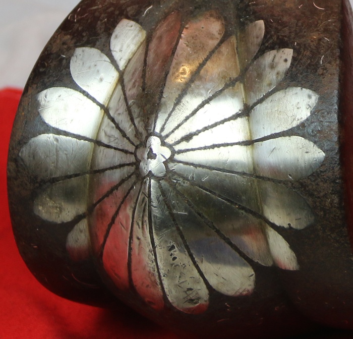 A Simply Beautiful, Edo Era Chrysanthemum Silver Kiku Mon Crested, Samurai Abumi Stirrup. Used By Samurai on Horseback, For Standing Archery in Combat, And As A Close Combat Kick Motion Weapon Against Enemy Foot Samurai