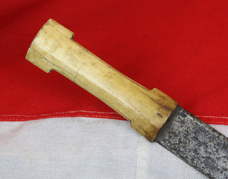 Antique Persian Carved Bone Hilted Kindjal Short Sword