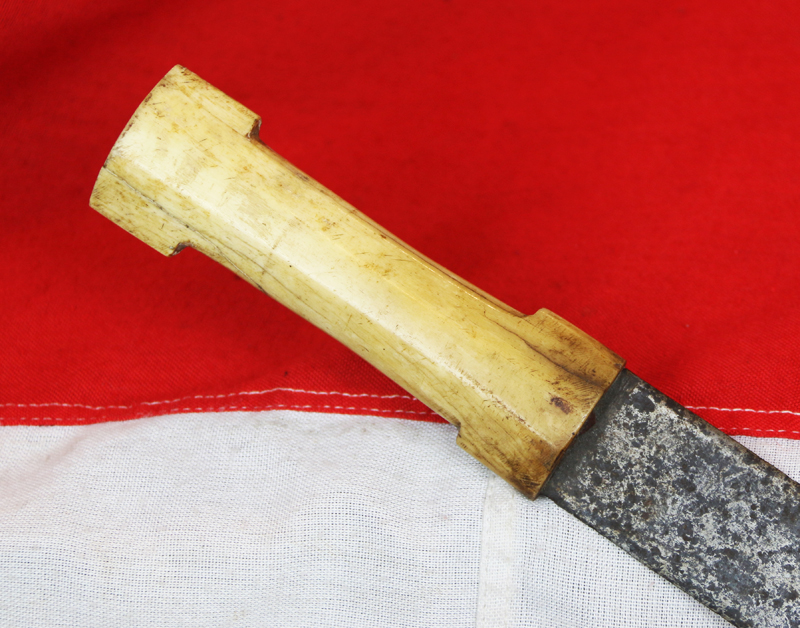 Antique Persian Carved Bone Hilted Kindjal Short Sword
