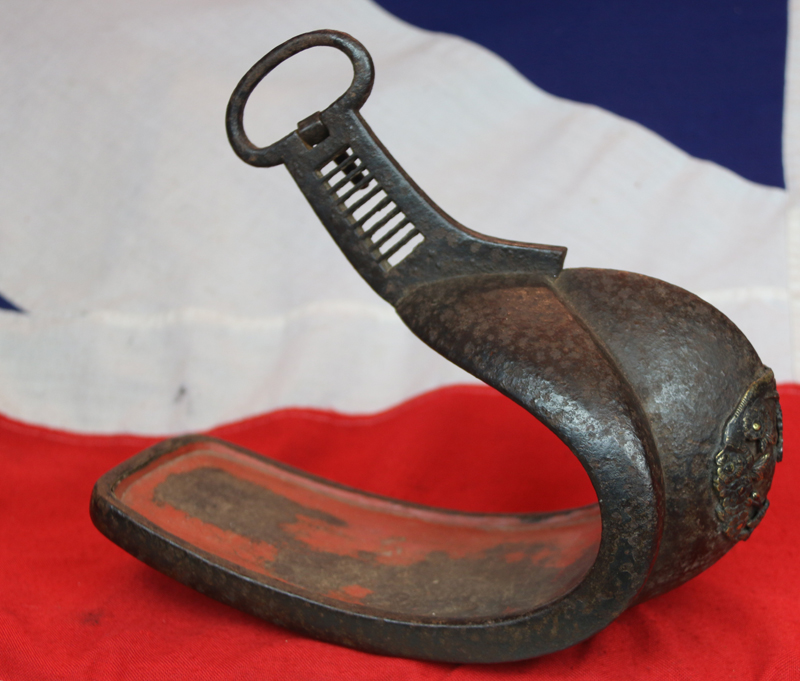A Very Attractive, Edo Era 17th to 18th Century Samurai's Tetsu Abumi Stirrup,
