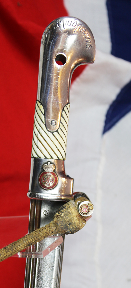 A Most Rare, Original, Romanov, Russian Cossack Solid Silver Shashka & Silver Cossack Whip With Concealed Dagger, 'The Imperial Russian Honour Sword & Nagaika Awards of Gallantry' Awarded by The Czar The Russian Version of the British Victoria Cross