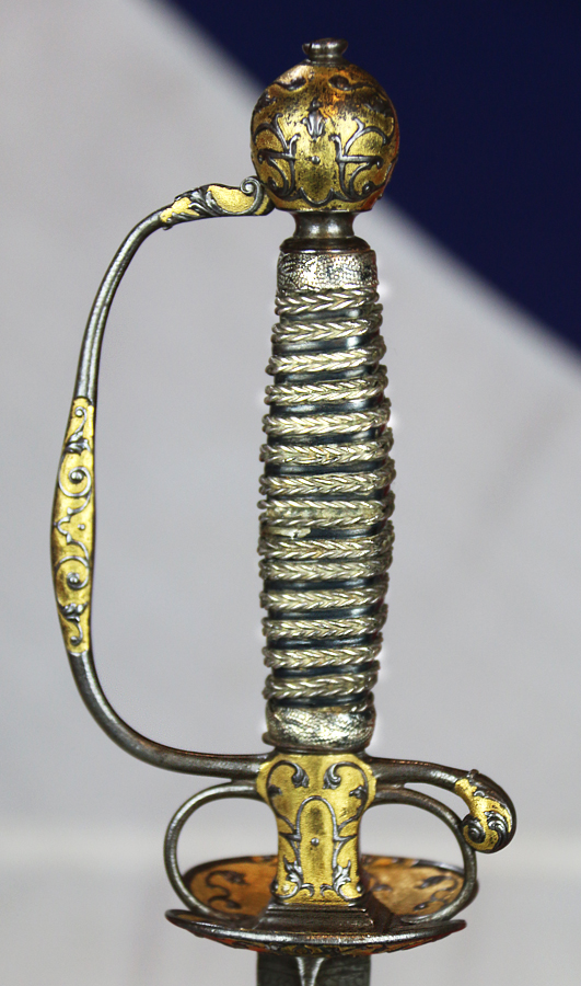 A Wonderful Museum Grade, Rare 18th Century French Small-Sword of Parcel Gilt, Silver & Steel. As Fine As Anything Comparable in the Royal Collection, or Les Invalides Army Museum in Paris.