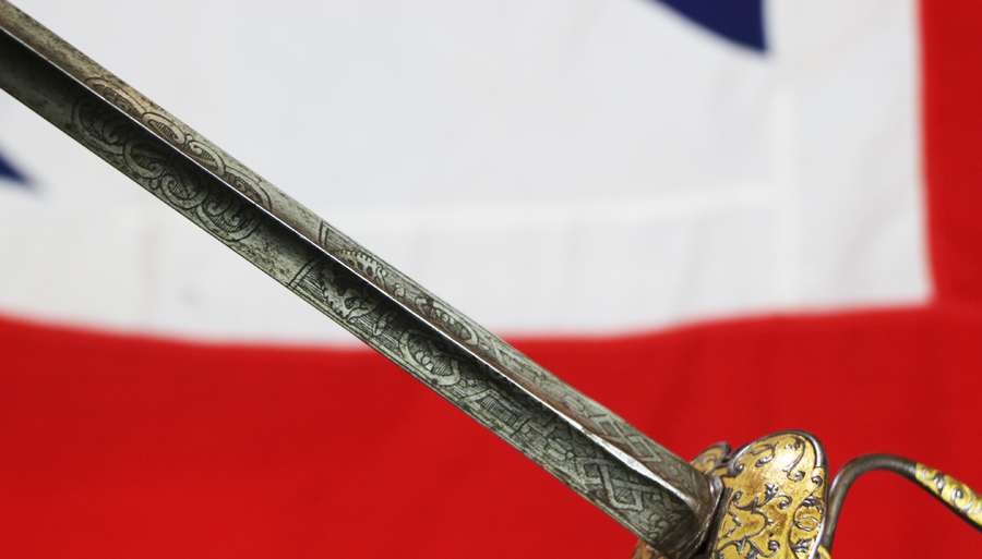 A Wonderful Museum Grade, Rare 18th Century French Small-Sword of Parcel Gilt, Silver & Steel. As Fine As Anything Comparable in the Royal Collection, or Les Invalides Army Museum in Paris.