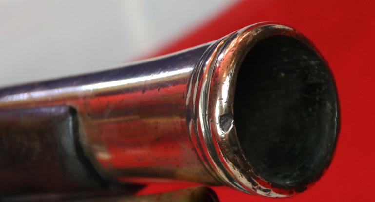 A Fabulous, Incredibly Impressive, Historical & Very Rare Large 1754 American Anglo-French-Indian War & Revolutionary War of 1776 Period Flintlock Sea Service Bronze Cannon Barrel Blunderbuss. A Stunning Work Of Art As Much As A Huge Sea Service Flintlock