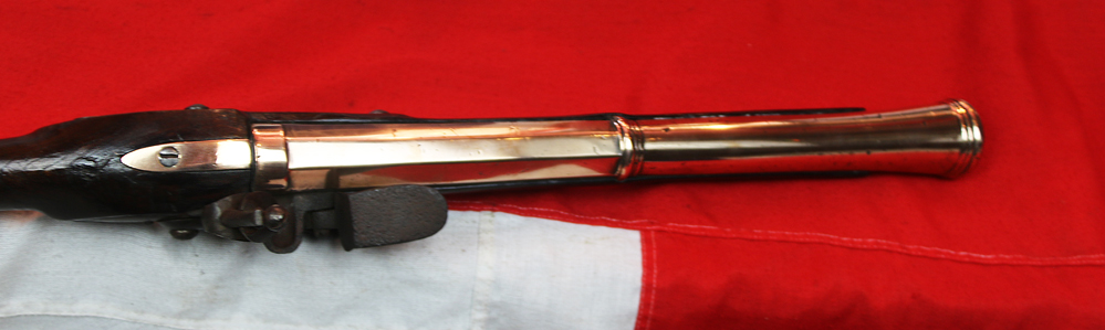 A Fabulous, Incredibly Impressive, Historical & Very Rare Large 1754 American Anglo-French-Indian War & Revolutionary War of 1776 Period Flintlock Sea Service Bronze Cannon Barrel Blunderbuss. A Stunning Work Of Art As Much As A Huge Sea Service Flintlock