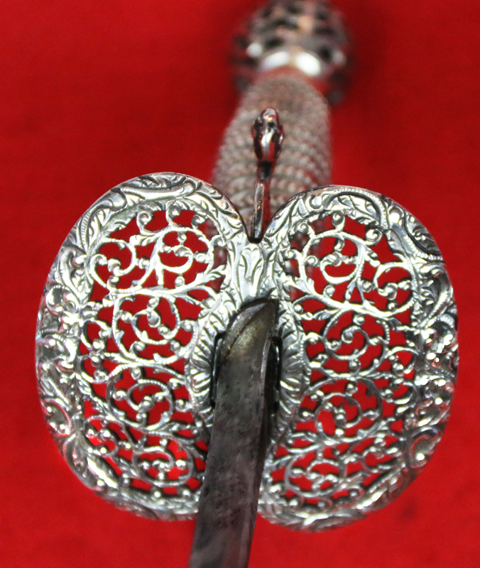 A Magnificent 18th Century Silver Hilted Small Sword with Colichmarde Blade. This Is One Of The Most Beautiful We Have Seen in Several years