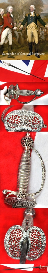 A Magnificent 18th Century Silver Hilted Small Sword with Colichmarde Blade. This Is One Of The Most Beautiful We Have Seen in Several years