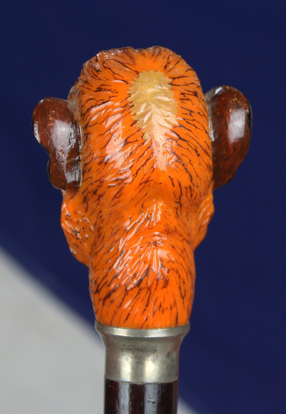 A Wonderful Victorian Dandy Cane, With the Head of an Expressive Monkey