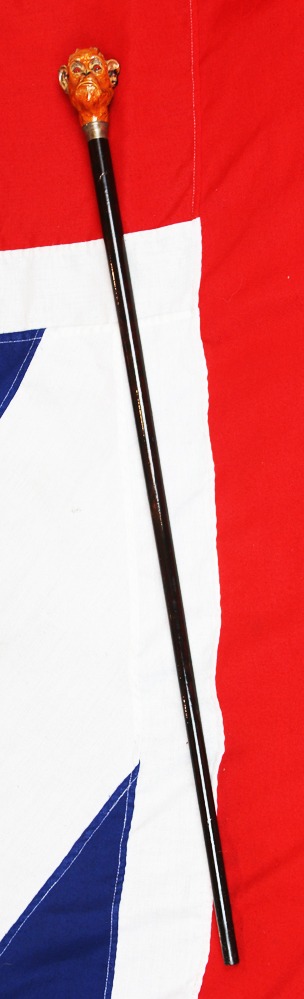 A Wonderful Victorian Dandy Cane, With the Head of an Expressive Monkey